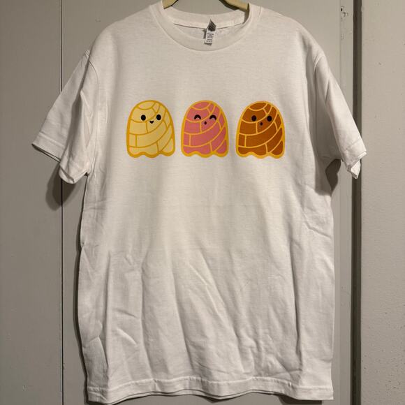 Cute Concha Bread Ghost T-Shirt – Unisex Graphic Tee - Picture 3 of 4